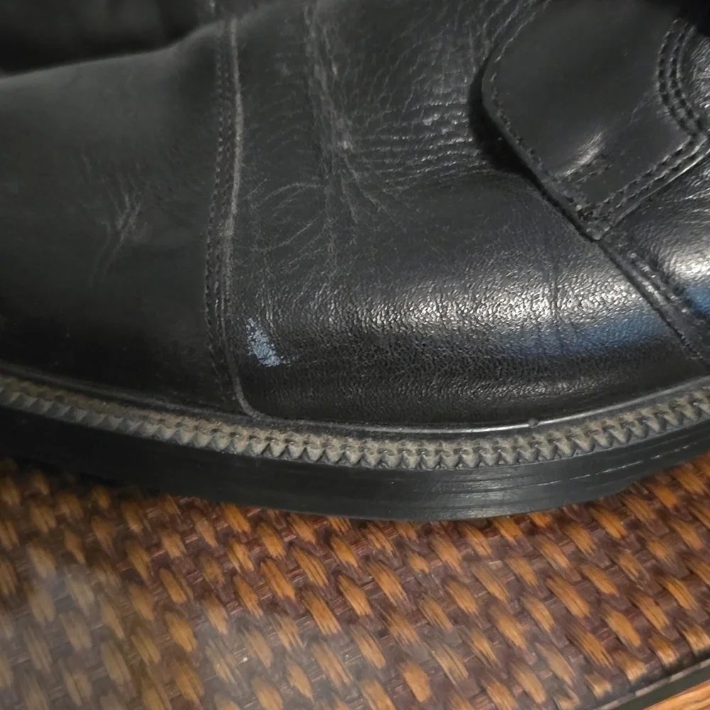 Carlo Morandi Vintage Men's Black Leather Buckle Shoes Size 9.5
